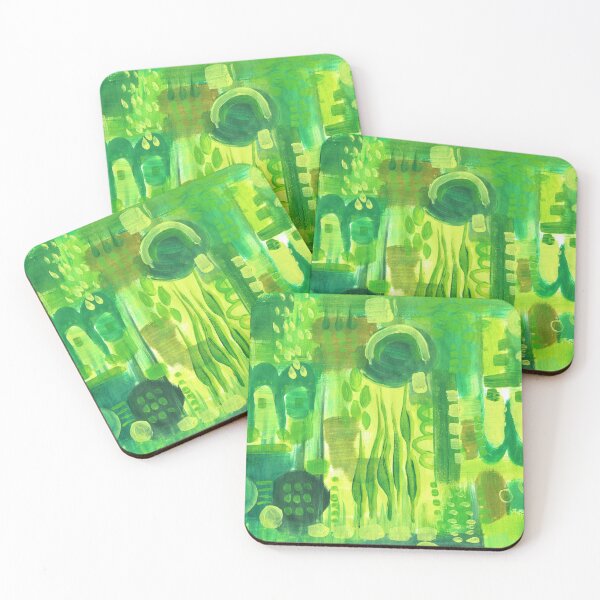 Item preview, Green Abstract Design with patterns designed and sold by Deb Webb.