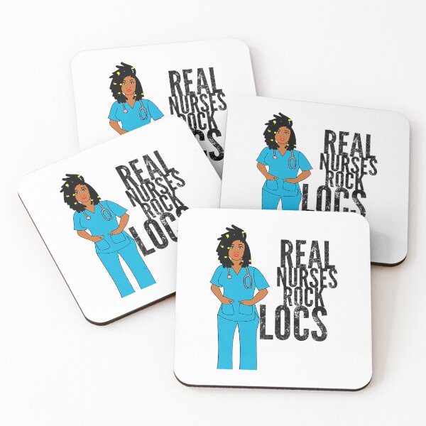 Item preview, Black African American Nurse Natural Hair Locs Dreadlocks designed and sold by GardNewerd.