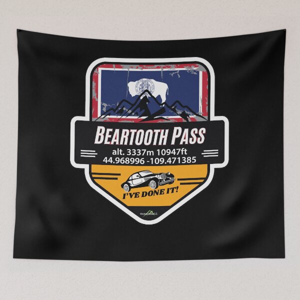 Item preview, Beartooth Pass US 212 Motorcycle Car RV Cycle vintage designed and sold by AngelaTodd.