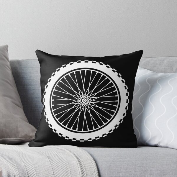 Item preview, Mountain Bike Wheel -White on Dark designed and sold by Artberry.