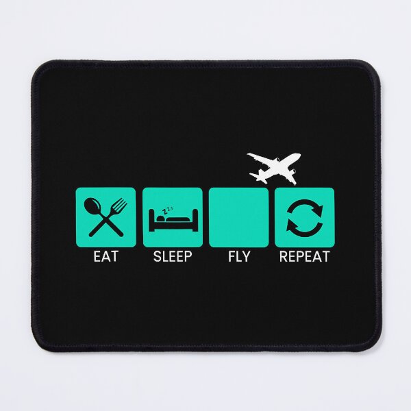 Item preview, Eat Sleep Fly Repeat Funny Airplane Pilot Flying designed and sold by adxota.
