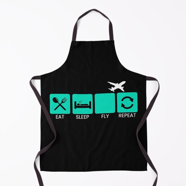 Item preview, Eat Sleep Fly Repeat Funny Airplane Pilot Flying designed and sold by adxota.