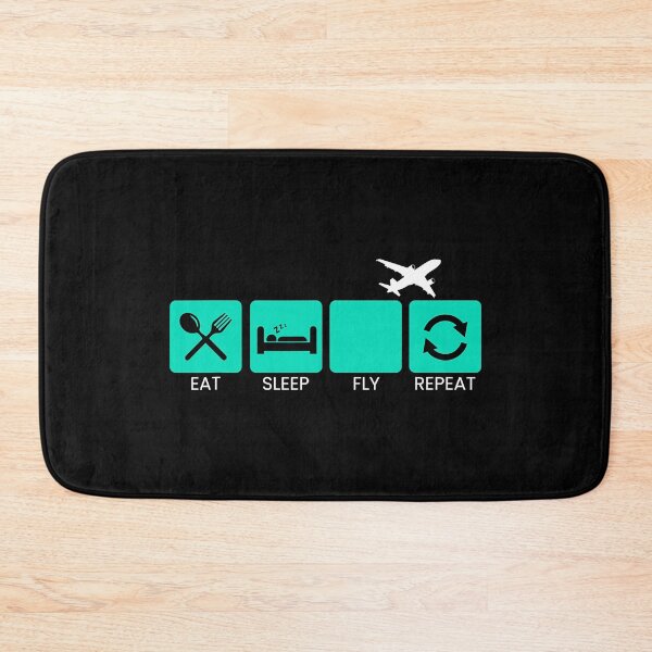 Item preview, Eat Sleep Fly Repeat Funny Airplane Pilot Flying designed and sold by adxota.