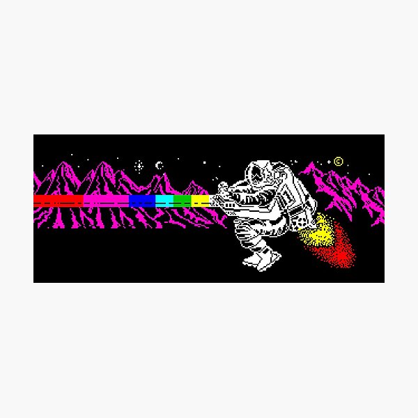 Item preview, Jetpac Retro Game Print designed and sold by Go-Postal.