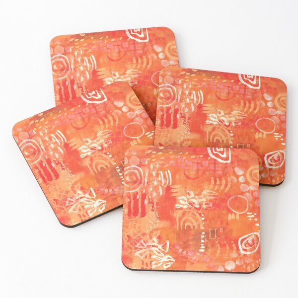 Item preview, Orange Abstract with marks designed and sold by Deb Webb.