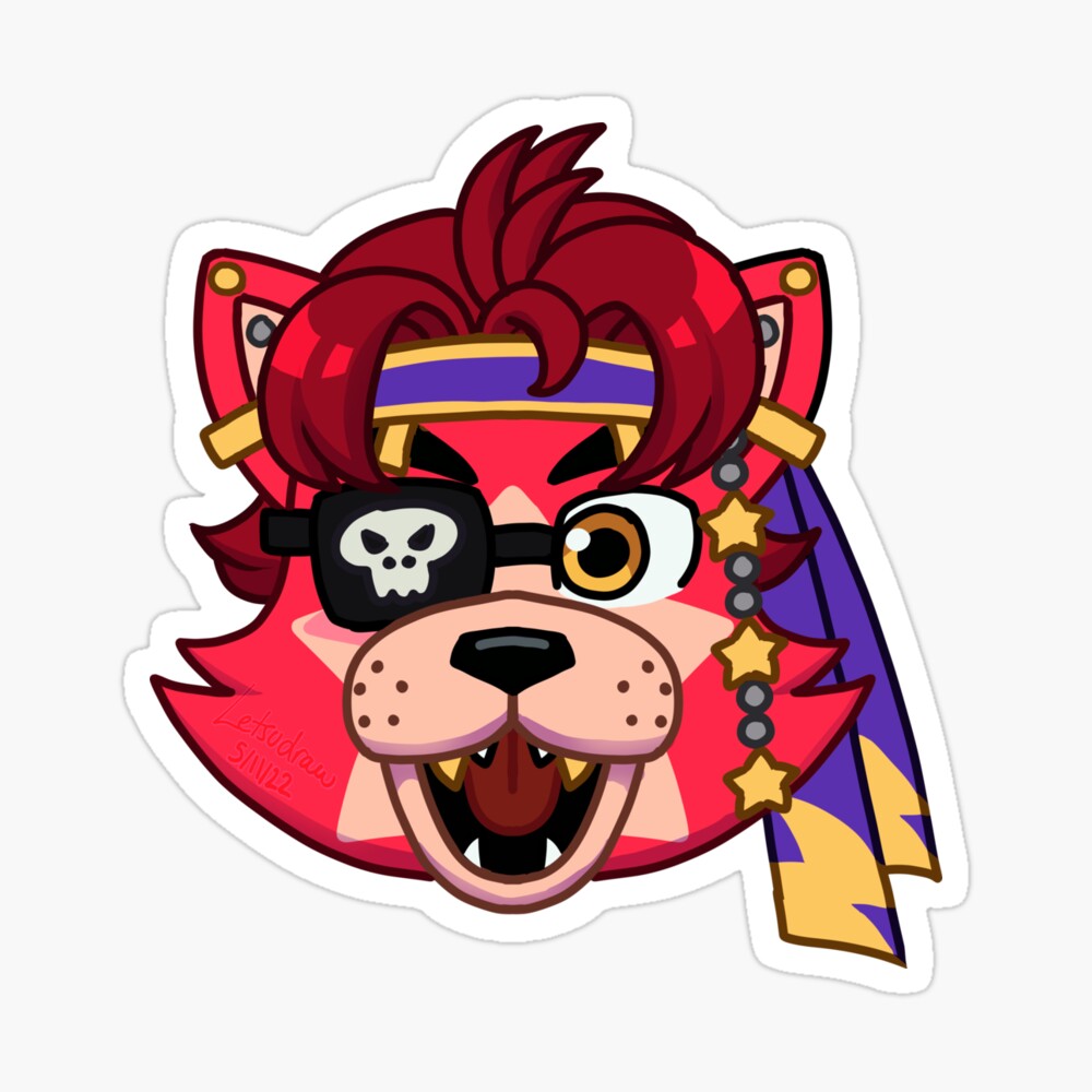 Glamrock Foxy Sticker (Letsudraw Version)