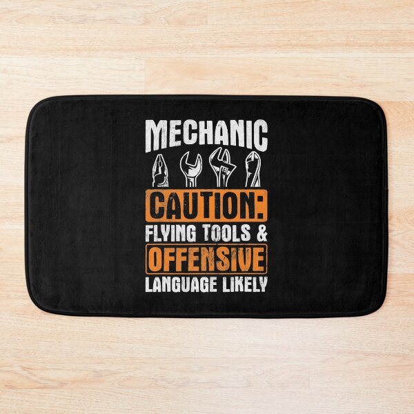 Item preview, Mechanic Caution Flying Tools And Offensive Language Likely designed and sold by adxota.