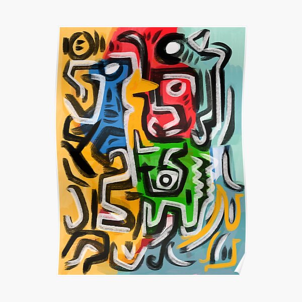 art de rue primitif Poster