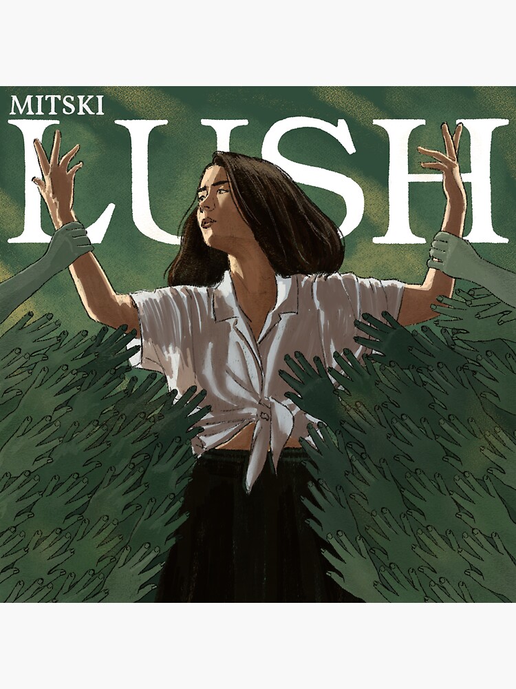 Mitski Lush Album Cover Illustration Sticker For Sale By AoifeCeitinn   Bg,f8f8f8 Flat,750x,075,f Pad,750x1000,f8f8f8 