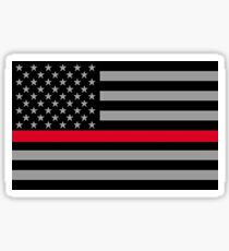 Firefighter Flag Sticker Sticker