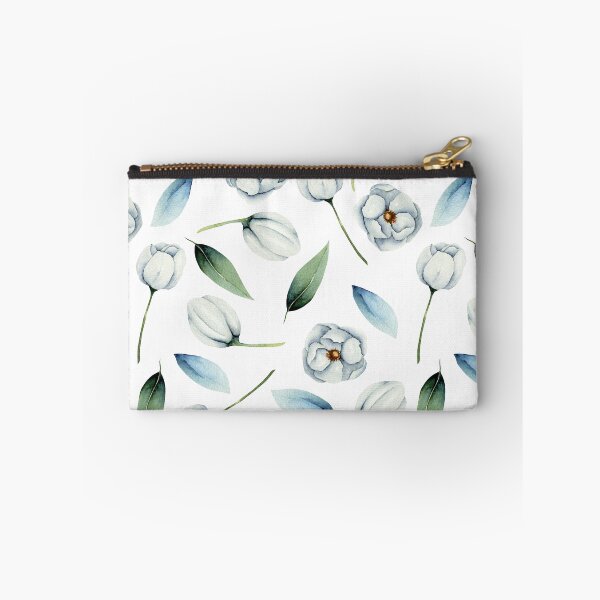 Item preview, Silvie Florals Blue and Green Leaf Pattern designed and sold by SageStoneCo.
