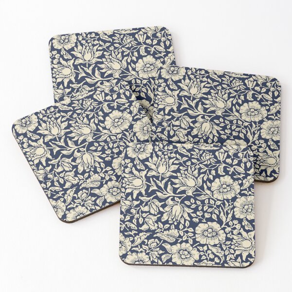 Item preview, Modern Exhibition William Morris  Blue Floral Pattern  designed and sold by Tamas Das.