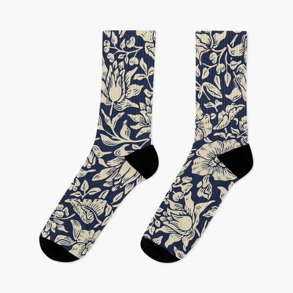 Item preview, Modern Exhibition William Morris  Blue Floral Pattern  designed and sold by Tamas Das.