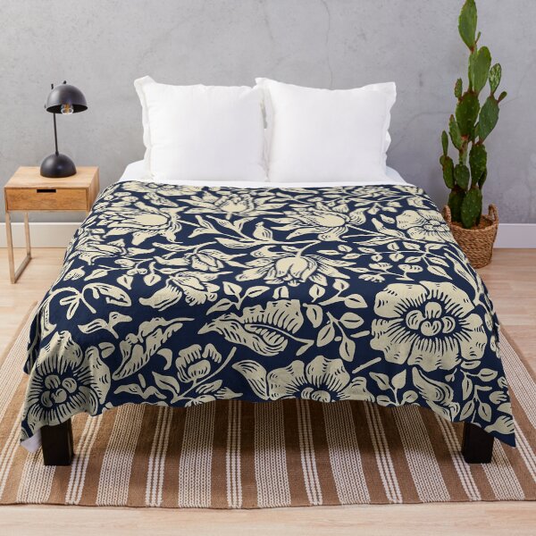Item preview, Modern Exhibition William Morris  Blue Floral Pattern  designed and sold by Tamas Das.