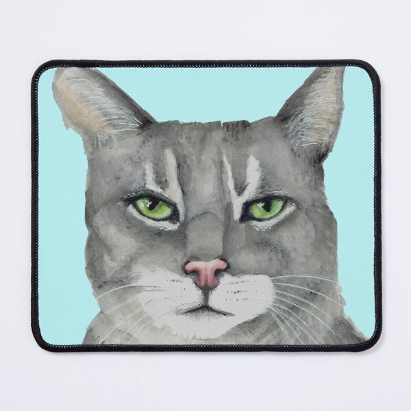 Item preview, Little grey cat with sticker pack! designed and sold by Deb Webb.