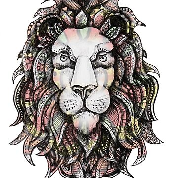 Artwork thumbnail, Leo the African Lion Mandala by oodelally