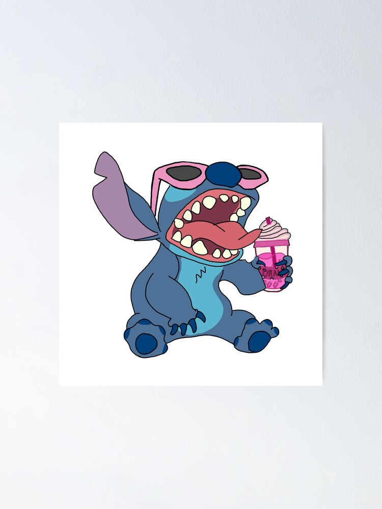 "Stitch and boba" Poster for Sale by kananidrummond Redbubble