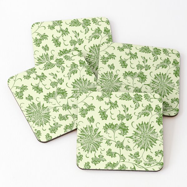 Item preview, Modern Exhibition William Morris Green Floral Pattern  designed and sold by Tamas Das.