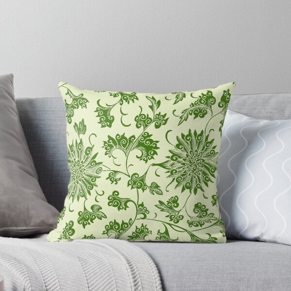 Item preview, Modern Exhibition William Morris Green Floral Pattern  designed and sold by Tamas Das.