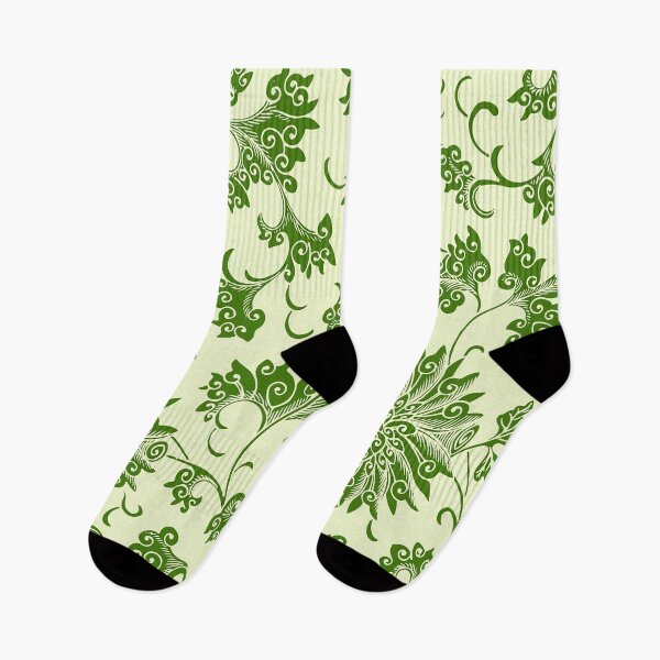Item preview, Modern Exhibition William Morris Green Floral Pattern  designed and sold by Tamas Das.