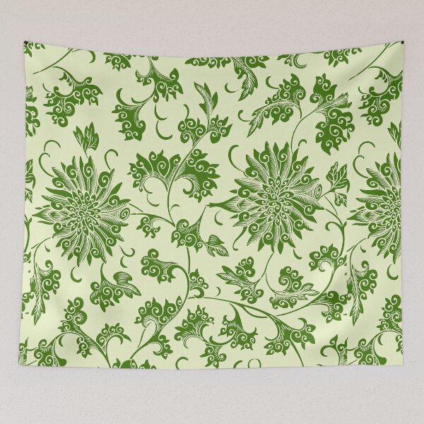 Item preview, Modern Exhibition William Morris Green Floral Pattern  designed and sold by Tamas Das.