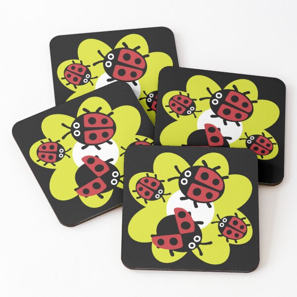 Item preview, Cute Ladybirds - Coccinellidae Beetle - Red And Black Ladybids - Sweet Kids Gifts designed and sold by happygiftideas.