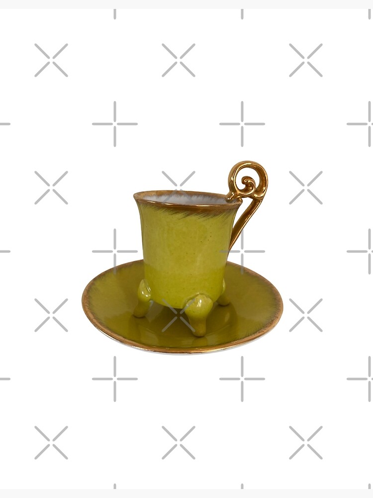 "Antique coffee cup and saucer coffee antique patterns" Poster for