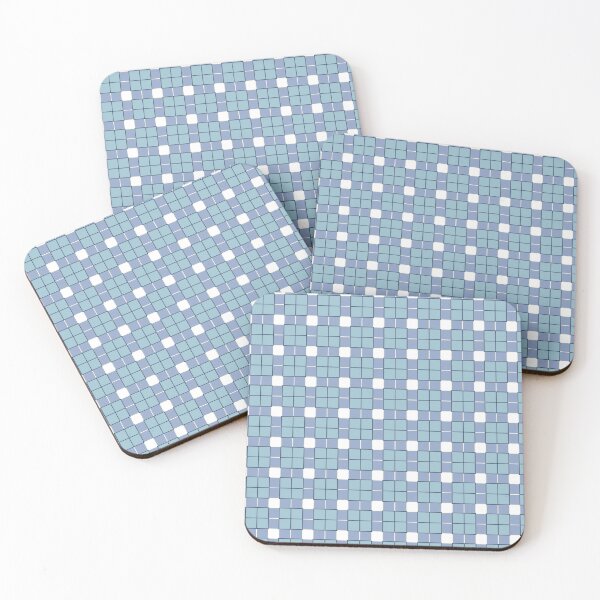 Item preview, Blue Grey White Check Tartan Pattern designed and sold by risingrocket.