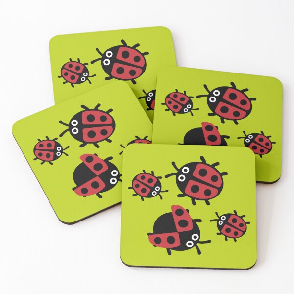 Item preview, Ladybird Family - Coccinellidae Beetle - Red And Black Ladybids - Sweet Kids Gifts designed and sold by happygiftideas.