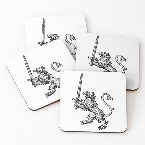 Item preview, Heraldic Lion with Sword Drawing designed and sold by LeoLabs.