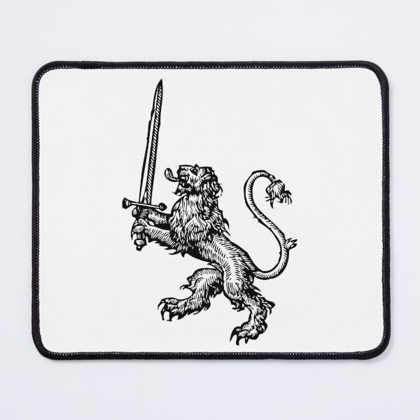 Item preview, Heraldic Lion with Sword Drawing designed and sold by LeoLabs.