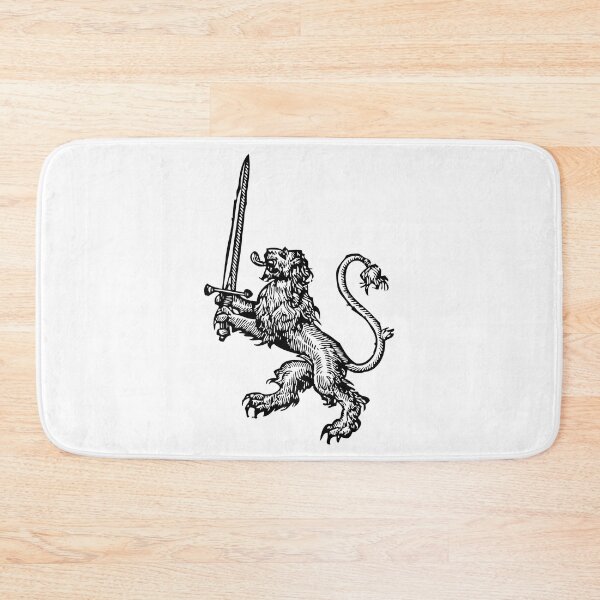 Item preview, Heraldic Lion with Sword Drawing designed and sold by LeoLabs.