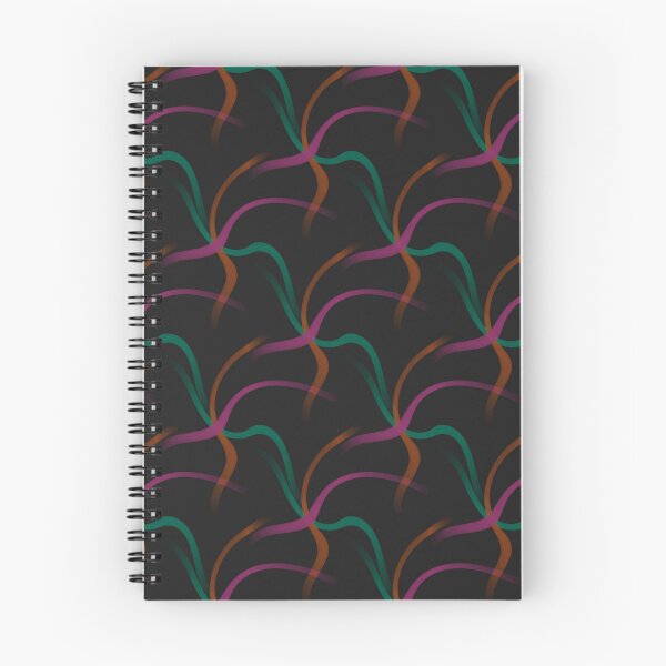 Item preview, Ribbon Flow Pattern on Black designed and sold by KeksWorkroom.
