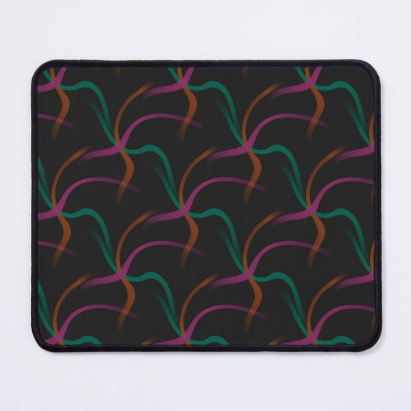 Item preview, Ribbon Flow Pattern on Black designed and sold by KeksWorkroom.