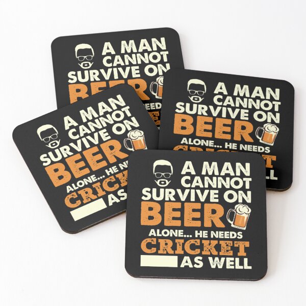 Item preview, A Man Cannot Survive On Beer Alone He Needs Cricket As Well Classic T-Shirt designed and sold by gloria1os.