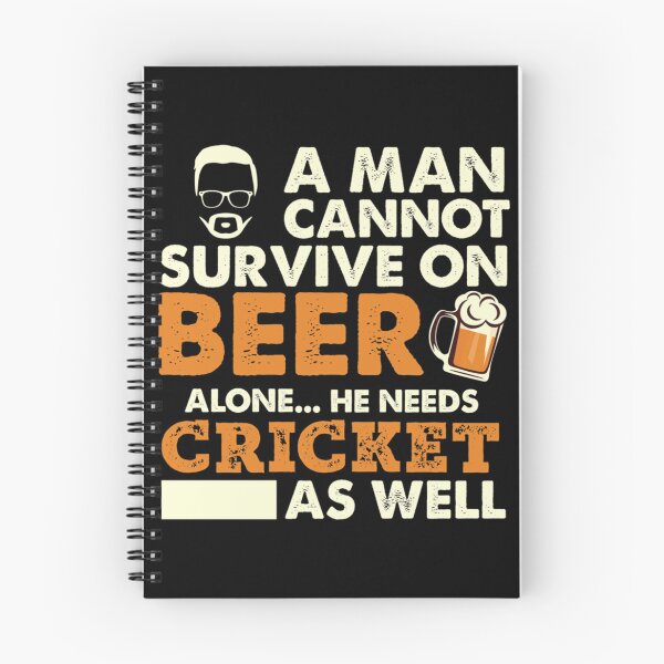 Item preview, A Man Cannot Survive On Beer Alone He Needs Cricket As Well Classic T-Shirt designed and sold by gloria1os.