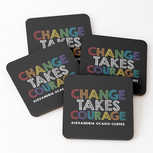 Item preview, Alexandria Ocasio-Cortez Change Takes Courage Quote Essential  designed and sold by hinerboeyk.