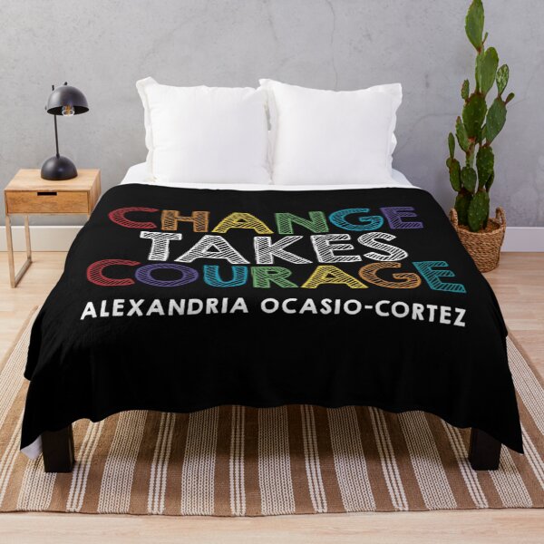 Item preview, Alexandria Ocasio-Cortez Change Takes Courage Quote Essential  designed and sold by hinerboeyk.