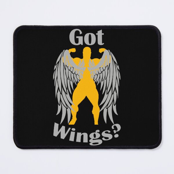 Item preview, Bodybuilding Back Pose Got Wings? Big Lats Grey designed and sold by designsbyted.