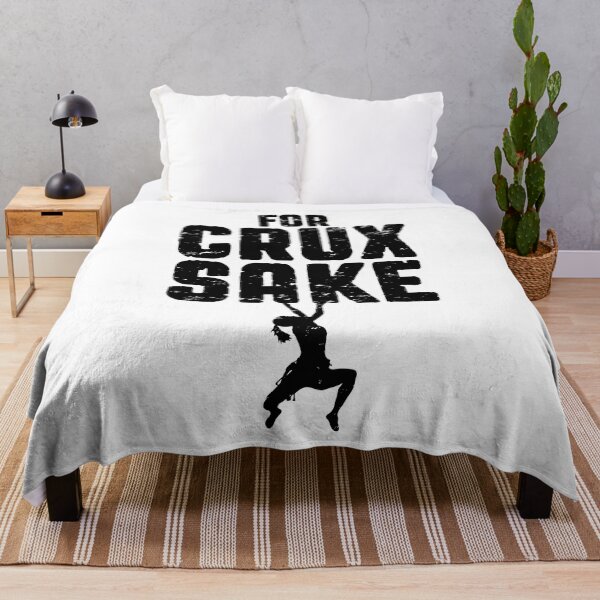 Item preview, For Crux Sake Rock Climbing Bouldering Funny Climber Girl designed and sold by GrandeDuc.