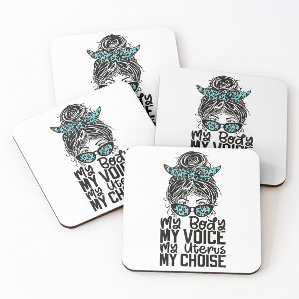 Item preview, My Body My Uterus Feminist Women Rights Messy Bun Leopard designed and sold by EthelMonahan.