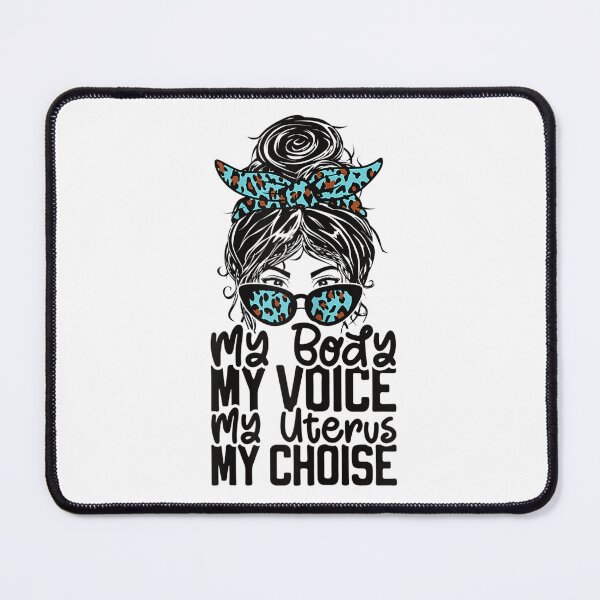 Item preview, My Body My Uterus Feminist Women Rights Messy Bun Leopard designed and sold by EthelMonahan.