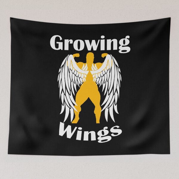 Item preview, Bodybuilding Back Pose Growing Wings? Big Lats White designed and sold by designsbyted.