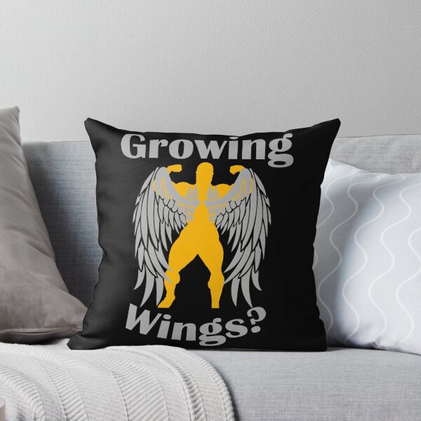 Item preview, Bodybuilding Back Pose Growing Wings? Big Lats Grey designed and sold by designsbyted.