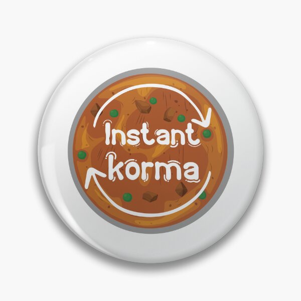 Item preview, Instant Korma or Instant Karma Funny India Pakistan Food design  designed and sold by alltheprints.