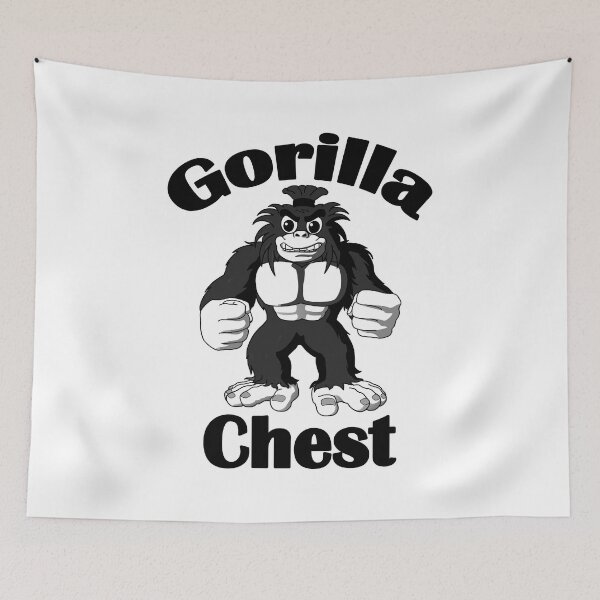 Item preview, Bodybuilding Big Gorilla Chest Black designed and sold by designsbyted.