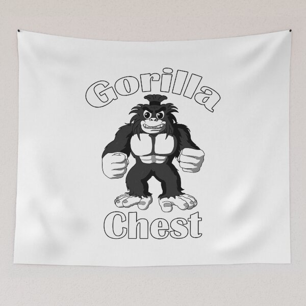 Item preview, Bodybuilding Big Gorilla Chest White designed and sold by designsbyted.