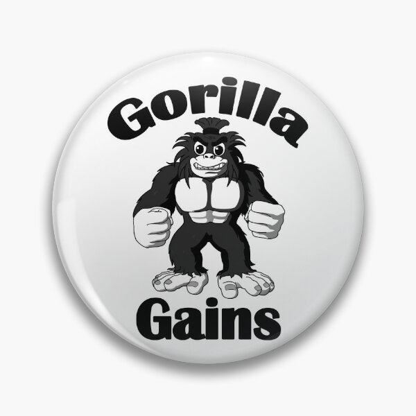Item preview, Bodybuilding Gorilla Gains Black designed and sold by designsbyted.