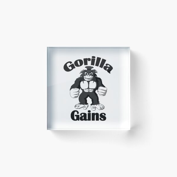 Item preview, Bodybuilding Gorilla Gains Black designed and sold by designsbyted.