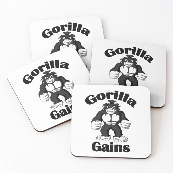 Item preview, Bodybuilding Gorilla Gains Black designed and sold by designsbyted.